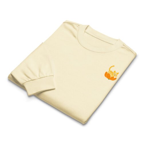 Premium heavyweight long sleeve shirt Orange Cat Orange Peel - Image 6