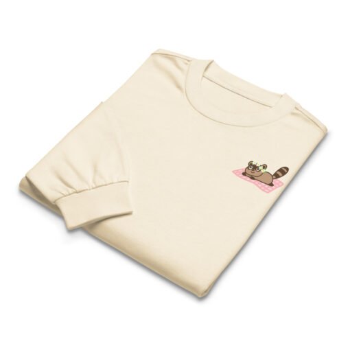 Premium heavyweight long sleeve shirt Raccoon Picnic