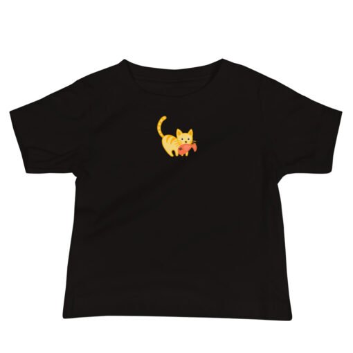 Baby Jersey Short Sleeve Tee Orange Cat Fish - Image 2