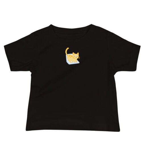 Baby Jersey Short Sleeve Tee Orange Cat Laptop - Image 2