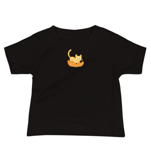 Baby Jersey Short Sleeve Tee Orange Cat Orange Peel - Image 2
