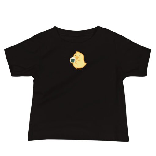 Baby Jersey Short Sleeve Tee Baby Chick Coffee - Image 2