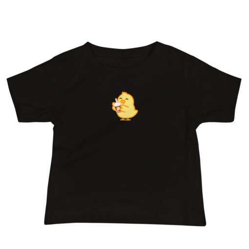 Baby Jersey Short Sleeve Tee Baby Chick Coffee - Image 2