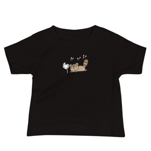 Baby Jersey Short Sleeve Tee Raccoon Dandelion - Image 2