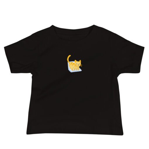 Baby Jersey Short Sleeve Tee Orange Cat Laptop - Image 2
