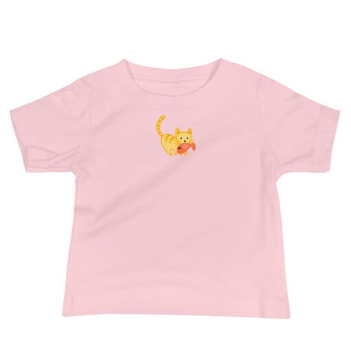 Baby Jersey Short Sleeve Tee Orange Cat Fish - Image 3