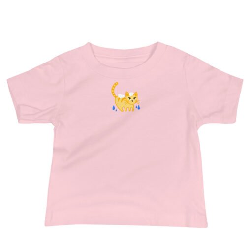 Baby Jersey Short Sleeve Tee Orange Cat Bathing - Image 3