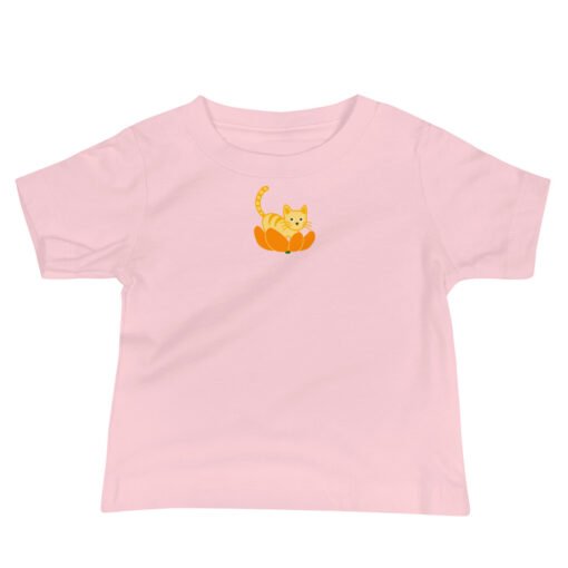 Baby Jersey Short Sleeve Tee Orange Cat Orange Peel - Image 3