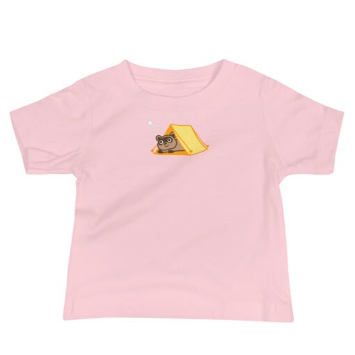 Baby Jersey Short Sleeve Tee Raccoon Camping - Image 3