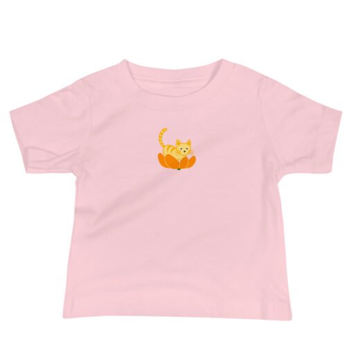 Baby Jersey Short Sleeve Tee Orange Cat Orange Peel - Image 3