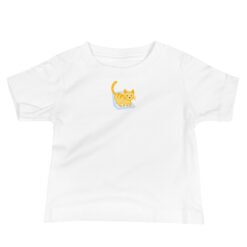 Baby Jersey Short Sleeve Tee Orange Cat Laptop