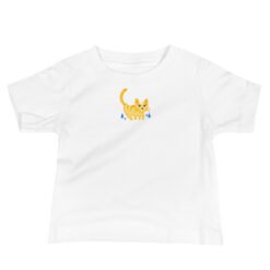 Baby Jersey Short Sleeve Tee Orange Cat Bathing