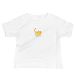 Baby Jersey Short Sleeve Tee Orange Cat Laptop