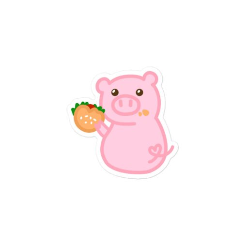 Bubble-free stickers Hungry Pig Hamburger - Image 2