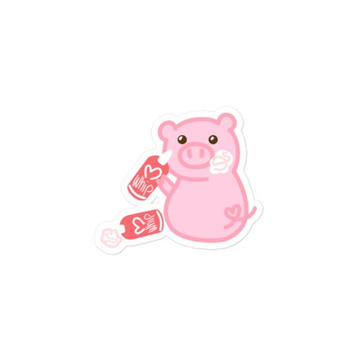 Bubble-free stickers Hungry Pig Whip Cream - Image 2