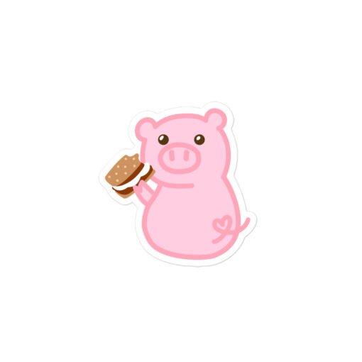Bubble-free stickers Hungry Pig S'mores - Image 2