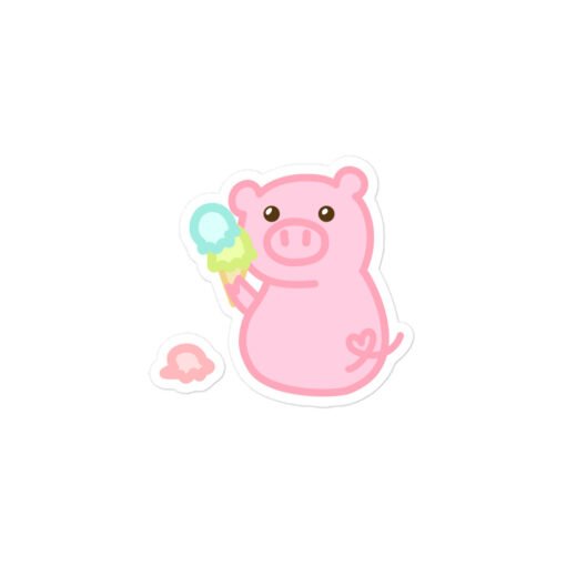 Bubble-free stickers Hungry Pig Icecream - Image 2