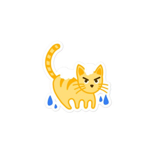 Bubble-free stickers Orange Cat Bathing - Image 2