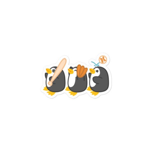 Bubble-free stickers Penguin Team Baseball - Image 2