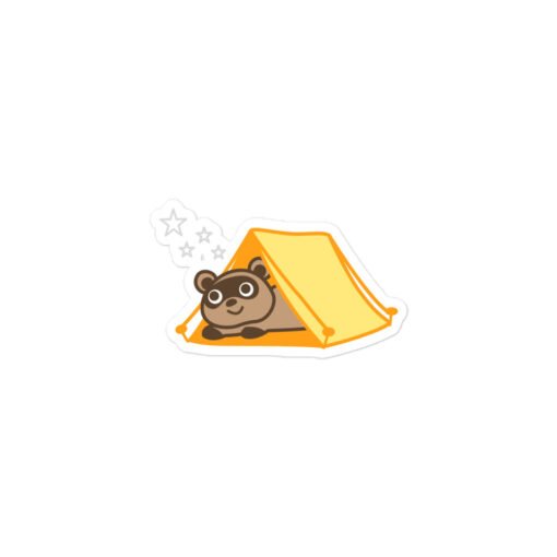 Bubble-free stickers Raccoon Camping - Image 2