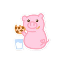 Bubble-free stickers Hungry Pig Cookies