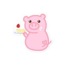 Bubble-free stickers Hungry Pig Shortcake