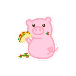 Bubble-free stickers Hungry Pig Tacos