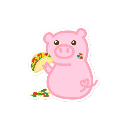 Bubble-free stickers Hungry Pig Tacos