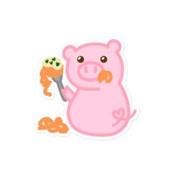 Bubble-free stickers Hungry Pig Spaghetti