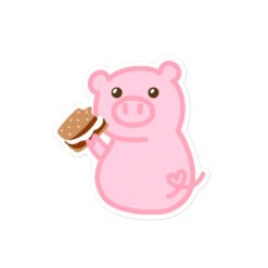 Bubble-free stickers Hungry Pig S'mores