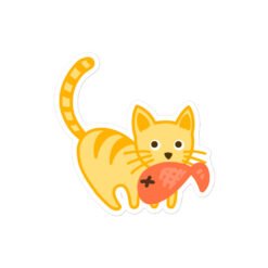 Bubble-free stickers Orange Cat Fish