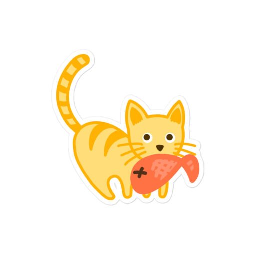 Bubble-free stickers Orange Cat Fish