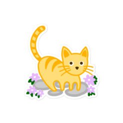 Bubble-free stickers Orange Cat Outdoor