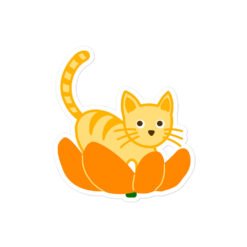Bubble-free stickers Orange Cat Orange Peel