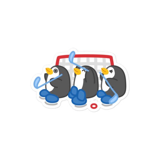Bubble-free stickers Penguin Team Hockey