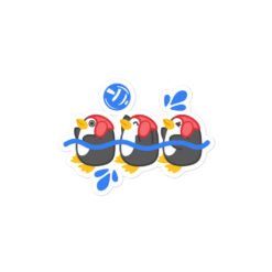 Bubble-free stickers Penguin Team Waterpolo