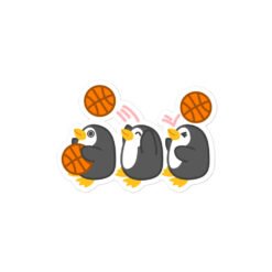 Bubble-free stickers Penguin Team Basketball