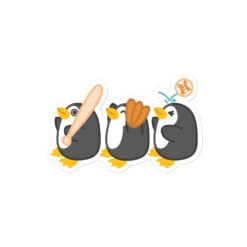 Bubble-free stickers Penguin Team Baseball