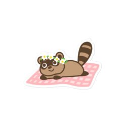 Bubble-free stickers Raccoon Picnic