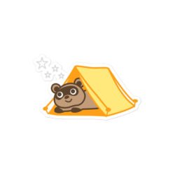 Bubble-free stickers Raccoon Camping