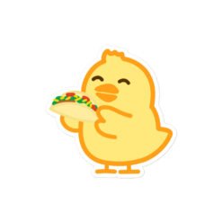 Bubble-free stickers Baby Chick Tacos