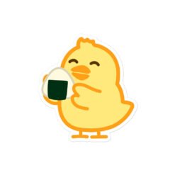 Bubble-free stickers Baby Chick Onigiri