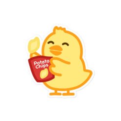 Bubble-free stickers Baby Chick Chips