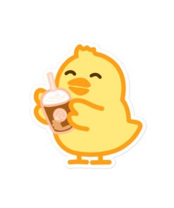 Bubble-free stickers Baby Chick Coffee