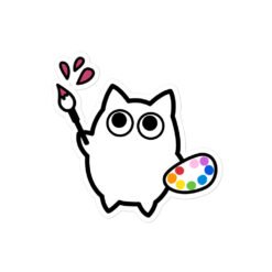 Bubble-free stickers Little Ghost Painting