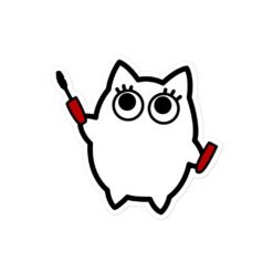 Bubble-free stickers Little Ghost Makeup