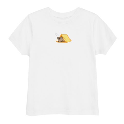 Toddler jersey t-shirt Raccoon Camping