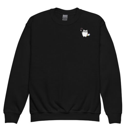 Youth crewneck sweatshirt Little Ghost Painting - Image 2