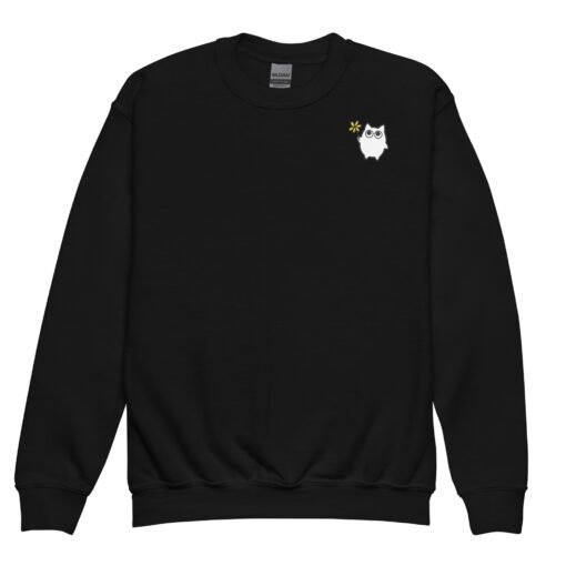 Youth crewneck sweatshirt Little Ghost Flower - Image 2