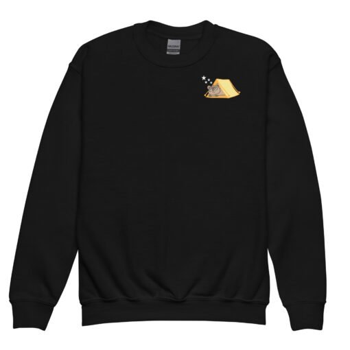 Youth crewneck sweatshirt Raccoon Camping - Image 2